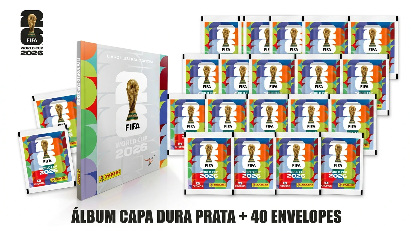 Kit Campeão — álbum Prata e 40 pacotes do kit